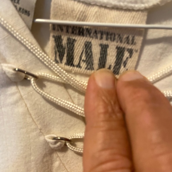 international Male Shirts Mens White Laceup Casual Short Sleeve Shirt Poshmark